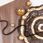 ΔΙΑΚΟΣΜΗΤΙΚΟ ΤΟΙΧΟΥ, ΜΕΤΑΛΛΟ, ΚΑΦΕ-ΜΠΕΖ-ΧΡΥΣΟ, 111.1x55.2x5.5εκ - Image 2