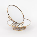 S/2 ΔΙΣΚΟΣ ΜΕΤΑΛΛΙΚΟΣ, ΜΕ ΚΑΘΡΕΦΤΗ, ΧΡΥΣΟ ΧΡΩΜΑ, L:D35x10, S:D30.5x10εκ