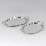 S/2 ΔΙΣΚΟΙ ΜΕΤΑΛΛΙΚΟΙ ΜΕ ΚΑΘΡΕΦΤΗ ΑΣΗΜΙ 27x45cm / 21x38cm - Image 2