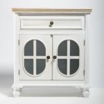 ΒΙΤΡΙΝΑ ΞΥΛΙΝΗ ΛΕΥΚΗ 1 ΣΥΡΤΑΡΙ 2 ΠΟΡΤΕΣ 64x34.5x72.5εκ