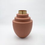ΒΑΖΟ ΜΕΤΑΛΛΙΚΟ ΚΕΡΑΜΙΔΙ-ΧΡΥΣΟ 26x26x34cm