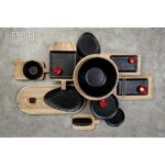 BLACK ΠΙΑΤΕΛΑ ΟΡΘΟΓ. 26Χ16.2ΕΚ WAVY MATTE ΜΕΛΑΜΙΝΗΣ  (smA) - Image 2