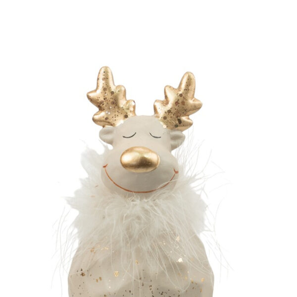 ΧΡΙΣΤΟΥΓΕΝΝΙΑΤΙΚΟΣ ΤΑΡΑΝΔΟΣ ΤΕΡΑΚΟΤΑ ΜΠΕΖ ΜΕ ΡΟΖ ΧΡΥΣΟ 8,5Χ8,5Χ16,5ΕΚ