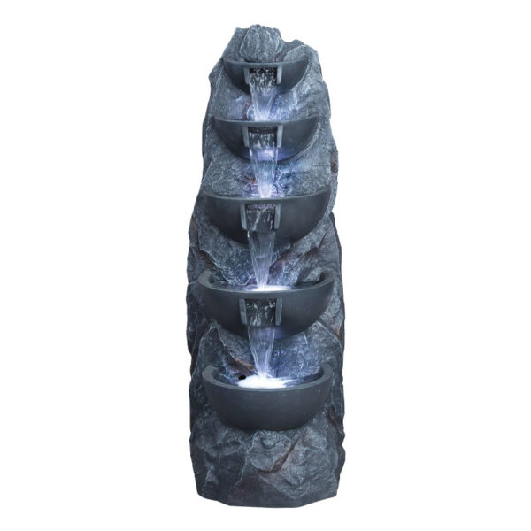 ΕΠΙΔΑΠΕΔΙΟ ΣΥΝΤΡΙΒΑΝΙ ΔΙΑΚΟΣΜΗΣΗΣ ΣΚΟΥΡΟ ΓΚΡΙ-ΑΝΘΡΑΚΙ ΜΕ ΦΩΣ ΒΡΑΧΟΣ 5 ΕΠΙΠΕΔΑ - 35x40x100cm 1/ΚΙΒ