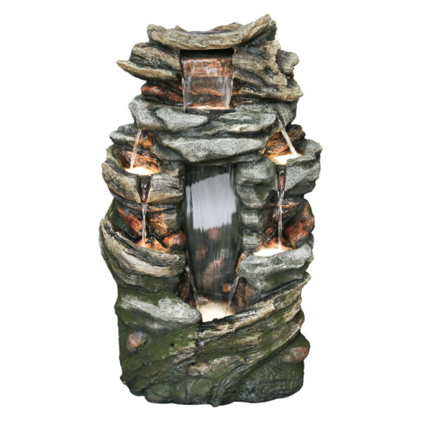 ΕΠΙΔΑΠΕΔΙΟ ΣΥΝΤΡΙΒΑΝΙ ΔΙΑΚΟΣΜΗΣΗΣ ΓΚΡΙ ΑΝΘΡΑΚΙ-ΚΑΦΕ ΜΕ ΦΩΣ ΒΡΑΧΟΣ 6 ΕΠΙΠΕΔΑ - 60x41x103cm 1/ΚΙΒ