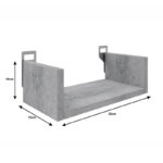 Ραφιέρα τοίχου Derva pakoworld σε oak απόχρωση 30x15x10cm - Image 3