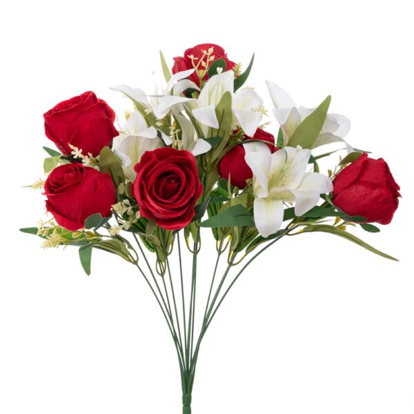 ΜΠΟΥΚΕΤΟ Χ12 ΜΕ ΚΟΚΚΙΝΑ ΛΕΥΚΑ ΛΙΛΙΟΥΜ 53ΕΚ