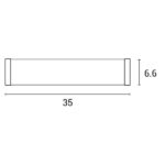 ΦΩΤΙΣΤΙΚΟ ΜΠΑΝΙΟΥ ΑΛΟΥΜΙΝΙΟ-ΠΛΑΣΤΙΚΟ LED 8W 650Lm 4000K 350X75X66 IP44 ΑΣΗΜΙ ΜΑΤ ARTE ILLUMINA IRON - Image 3