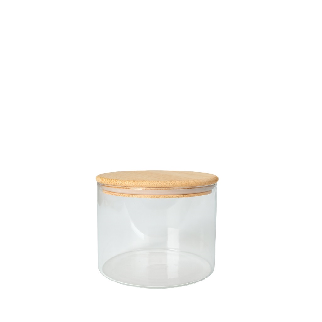 25007725-DOP212K6.jpg ΔΟΧΕΙΟ BOROSILICATE ΣΤΡΟΓΓ. ΜΕ ΚΑΠΑΚΙ ΜΠΑΜΠΟΥ 350ML 10X7,9ΕΚ - Image 1