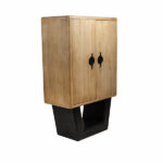ΝΤΟΥΛΑΠΙ MDF - ΜΕΤΑΛΛΙΚΟ ΦΥΣΙΚΟ - ΜΑΥΡΟ 70x35x114cm - Image 2