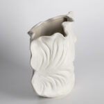 ΒΑΖΟ ΚΕΡΑΜΙΚΟ ΦΥΛΛΟ ΛΕΥΚΟ 18.5x9.5x16.3cm - Image 3