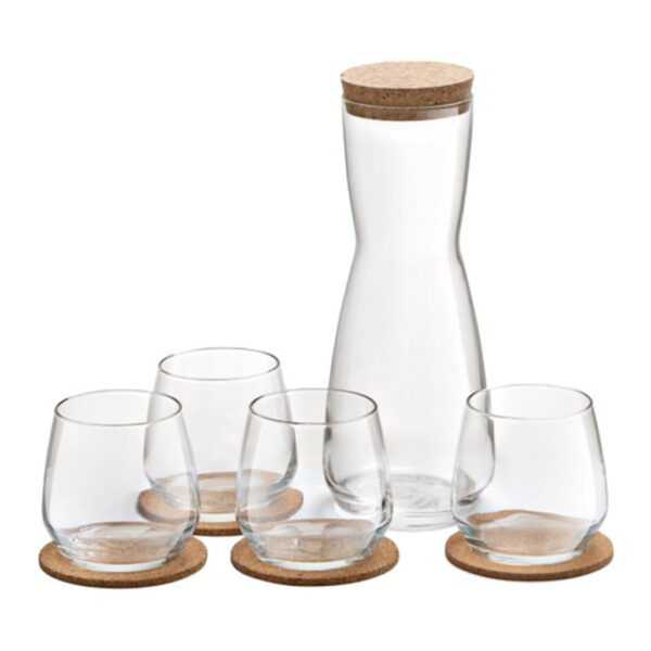 R.L. DEBONAIR ΣΕΤ ΚΑΡΑΦΑ 1LT ΜΕ ΦΕΛΟ & 4ΤΜΧ ΝΕΡΟΥ 370ML ΜΕ ΣΟΥΒΕΡ ΦΕΛΟΥ P/72