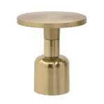 Inart Τραπεζάκι Μεταλλικό Αντικέ Φ44x50cm Μπρονζέ-Χρυσαφί 3-50-873-0005