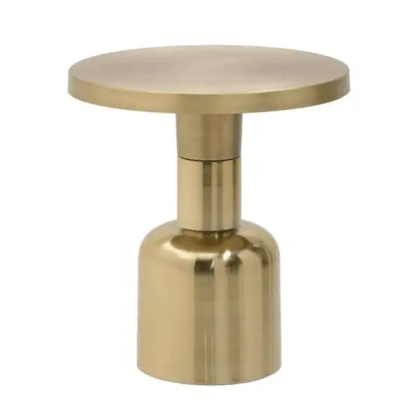 Inart Τραπεζάκι Μεταλλικό Αντικέ Φ44x50cm Μπρονζέ-Χρυσαφί 3-50-873-0005