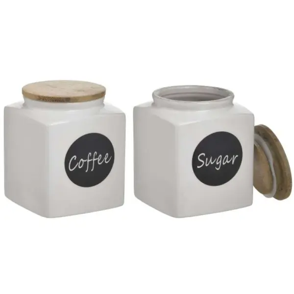 S/2 ΔΟΧΕΙΟ ΚΑΦΕ/ΖΑΧΑΡΗΣ ΠΟΡΣΕΛΑΝΙΝΟ/ΜΠΑΜΠΟΥ ΛΕΥΚΟ/ΜΑΥΡΟ 750CC Φ10X13 6-60-690-0025