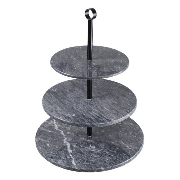 ΔΙΣΚΟΣ 3-ΕΠΙΠΕΔΩΝ ΑΠΌ ΜΑΡΜΑΡΟ ΜΑΥΡΟΣ 30Χ36ΕΚ