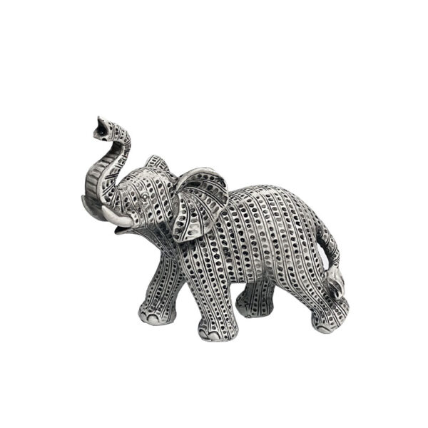 ΔΙΑΚΟΣΜΗΤΙΚΟ ΠΟΛΥΕΣΤΕΡΙΚΟ ΑΣΗΜΙ ΕΛΕΦΑΝΤΑΚΙ - ΑΝΑΓΛΥΦΟ ΜΟΤΙΒΟ - 15.5x8x16cm 24/KIB