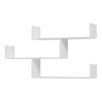Ραφιέρα τοίχου Tiber pakoworld λευκή 120x22x67εκ - Image 3
