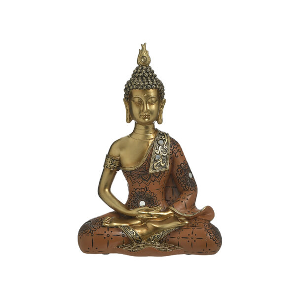 INART ΒΟΥΔΑΣ RESIN ΚΕΡΑΜΙΔΙ/ΧΡΥΣΟΣ 19Χ11Χ28 Χρυσό,Κιτρινοπορτοκαλί Πολυρεζίνη 3-70-547-0958