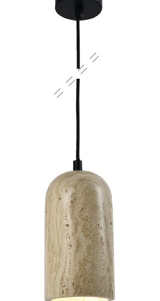 InLight Κρεμαστό φωτιστικό γκρι από travertine marble 1XΕ27 D:10 x 19cm (4089)