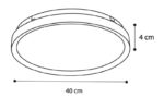 Inlight Πλαφονιέρα οροφής LED 28W 3CCT από λευκό μέταλλο και ακρυλικό D:50x5cm (42044-C-White) - Image 2