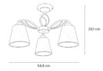 InLight Κρεμαστό φωτιστικό μεταλλικό και λευκό γυαλί 3XE27  (6118-3) - Image 3