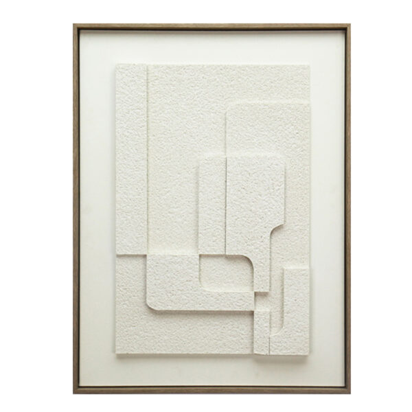 ΠΙΝΑΚΑΣ ΣΕ 3D ΚΑΜΒΑ ΛΕΥΚΟ PVC/MDF 60Χ80ΕΚ