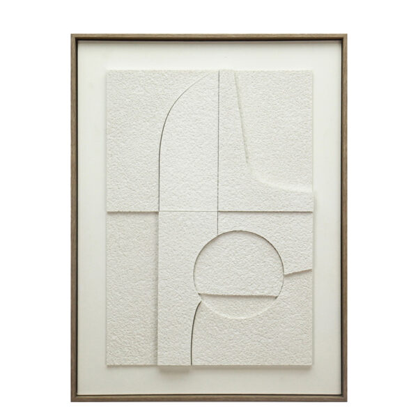 ΠΙΝΑΚΑΣ ΣΕ 3D ΚΑΜΒΑ ΛΕΥΚΟ PVC/MDF 60Χ80ΕΚ