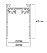 InLight Μαγνητική ράγα 220V με κάλυμμα μαύρη D:2m (TRM20012) - Image 2