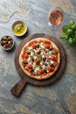 ΠΙΑΤΟ PIZZA ΜΕ ΠΟΔΙΑ ΚΑΙ ΛΑΒΗ ΞΥΛ. ΣΚ. ΚΑΦΕ  49Χ35Χ1,6ΕΚ. - Image 2