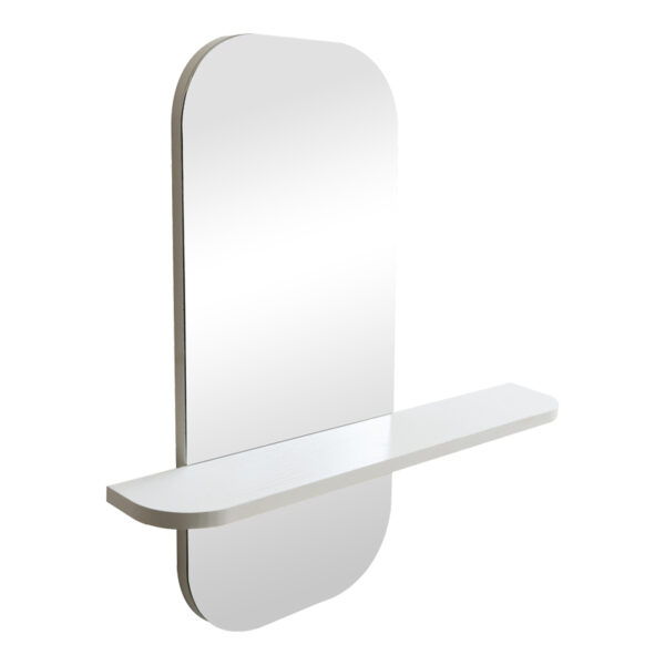Καθρέπτης Lunaria pakoworld λευκό MDF 60x11.5x60εκ