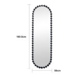 Καθρέπτης Myrtus pakoworld μαύρο MDF 40x2,5x160 εκ - Image 4