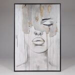 ΠΙΝΑΚΑΣ ΚΑΜΒΑΣ ΜΕ ΠΛΑΙΣΙΟ ΠΡΟΣΩΠΟ ΜΠΕΖ 80x120cm