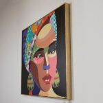 ΠΙΝΑΚΑΣ ΣΕ ΚΑΜΒΑ, ΓΥΝΑΙΚΑ, ΠΟΛΥΧΡΩΜΗ, 82x82x4.5cm - Image 2