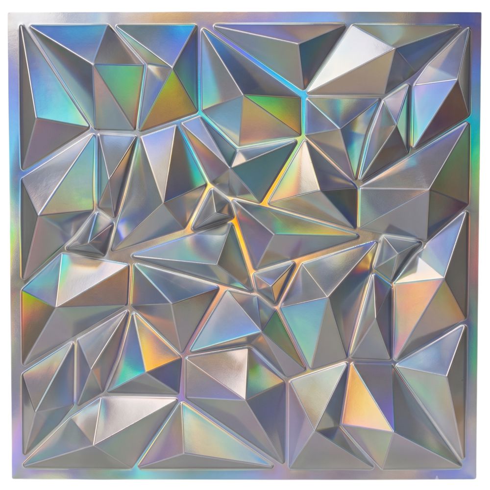 91837.jpg ΑΝΑΓΛΥΦΟ ΠΑΝΕΛ ΤΟΙΧΟΥ 3D ΑΣΗΜΙ PVC 50Χ50ΕΚ - Image 1
