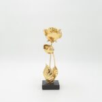 ΛΟΥΛΟΥΔΙΑ ΠΟΛΥΡΕΖΙΝ ΧΡΥΣΟ - ΜΑΥΡΟ 8.5x8.5x26cm