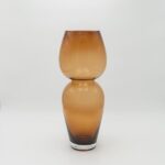 ΒΑΖΟ ΓΥΑΛΙΝΟ ΚΑΦΕ 17x17x41.5cm