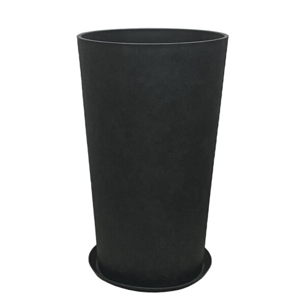 STONE POLYRESIN ΚΑΣΠΩ ΜΕ ΠΙΑΤΟ ΜΑΥΡΟ ΑΝΘΡΑΚΙ ΚΩΝIKO ΨΗΛΟ ΜΕΓΑΛΟ - Φ45.5x76cm
