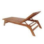 Ξαπλώστρα Melop pakoworld teak ξύλο σε φυσική απόχρωση 200x70x35εκ - Image 3