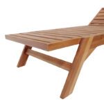 Ξαπλώστρα Melop pakoworld teak ξύλο σε φυσική απόχρωση 200x70x35εκ - Image 8