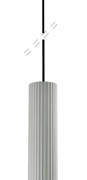 InLight Κρεμαστό Γύψινο Φωτιστικό GU10, Γκρι, D: 29,5x7,7cm (4064-Gray)