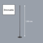 InLight Επιδαπέδιο φωτιστικό LED 24W 3000K από μαύρο μέταλλο D:150cm  (45012) - Image 2
