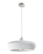 Inlight Κρεμαστό Γύψινο Φωτιστικό E27, Λευκό, D:30x8,5cm(4102-B-White)