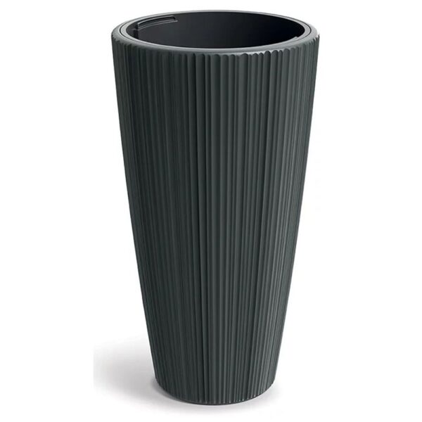 ORO ROUND ΣΚΟΥΡΟ ΓΚΡΙ ΠΛΑΣΤΙΚΟ ΚΑΣΠΩ Φ40Χ73ΕΚ