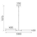 ΚΡΕΜΑΣΤΟ ΦΩΤΙΣΤΙΚΟ LED ACA ABYSS MP240109 ΛΕΥΚΟ-ΧΡΥΣΟ 20W 3000K - Image 3