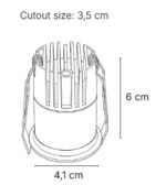 Inlight Downlight σποτ 5W 3CCT σε λευκή απόχρωση D: 4.1x6cm (X00360W) - Image 2