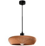 Inlight Κρεμαστό Γύψινο Φωτιστικό E27, Κεραμιδί, D:40x9,5cm (4102-B-Terracotta)