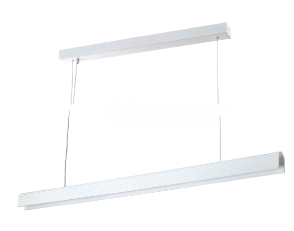 Inlight Γραμμικό Κρεμαστό Γύψινο Φωτιστικό LED 36W, 2CCT, Λευκό D:150x8,7cm(6123-White)