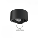 InLight Φωτιστικό Σποτ Οροφής LED 9W, 3CCT, Μαύρο, 36° D:10x5cm (9090-Black)