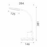 ΦΩΤΙΣΤΙΚΟ ΓΡΑΦΕΙΟΥ LED ACA BL1181BK ΜΑΥΡΟ 8W CCT 3000K/3800K/5700K 300LM - Image 3